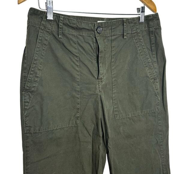 Velvet by Graham & Spencer Mya Cotton Canvas Utility Pant in Green size 8 - Picture 4 of 7